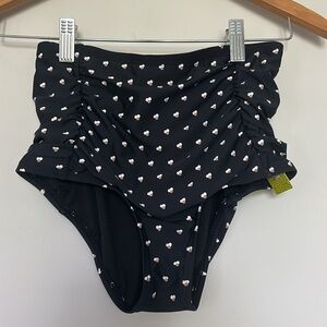 Gianni Bini Neapolitan HW Shirred Pant Bikini Bottom Sz XS NWT